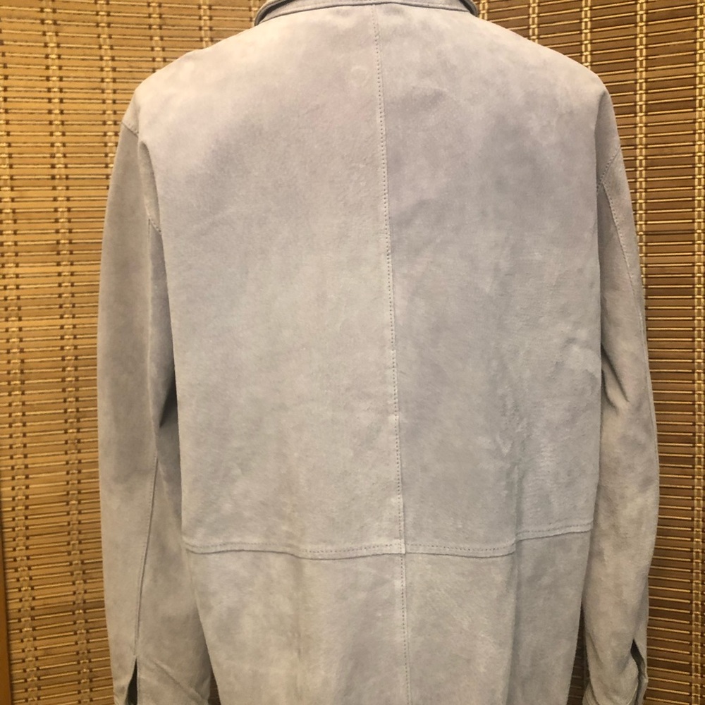Ladies' light blue suede jacket size M by TravelSmith - Picture 7 of 15